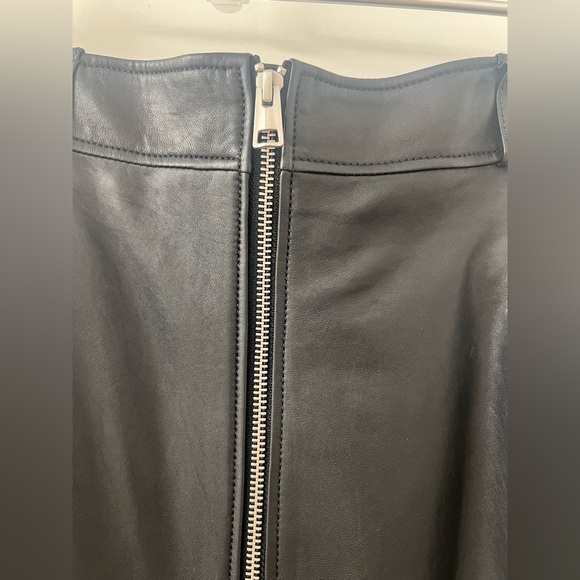 COS ZIP-UP LEATHER MIDI SKIRT - Picture 9 of 11